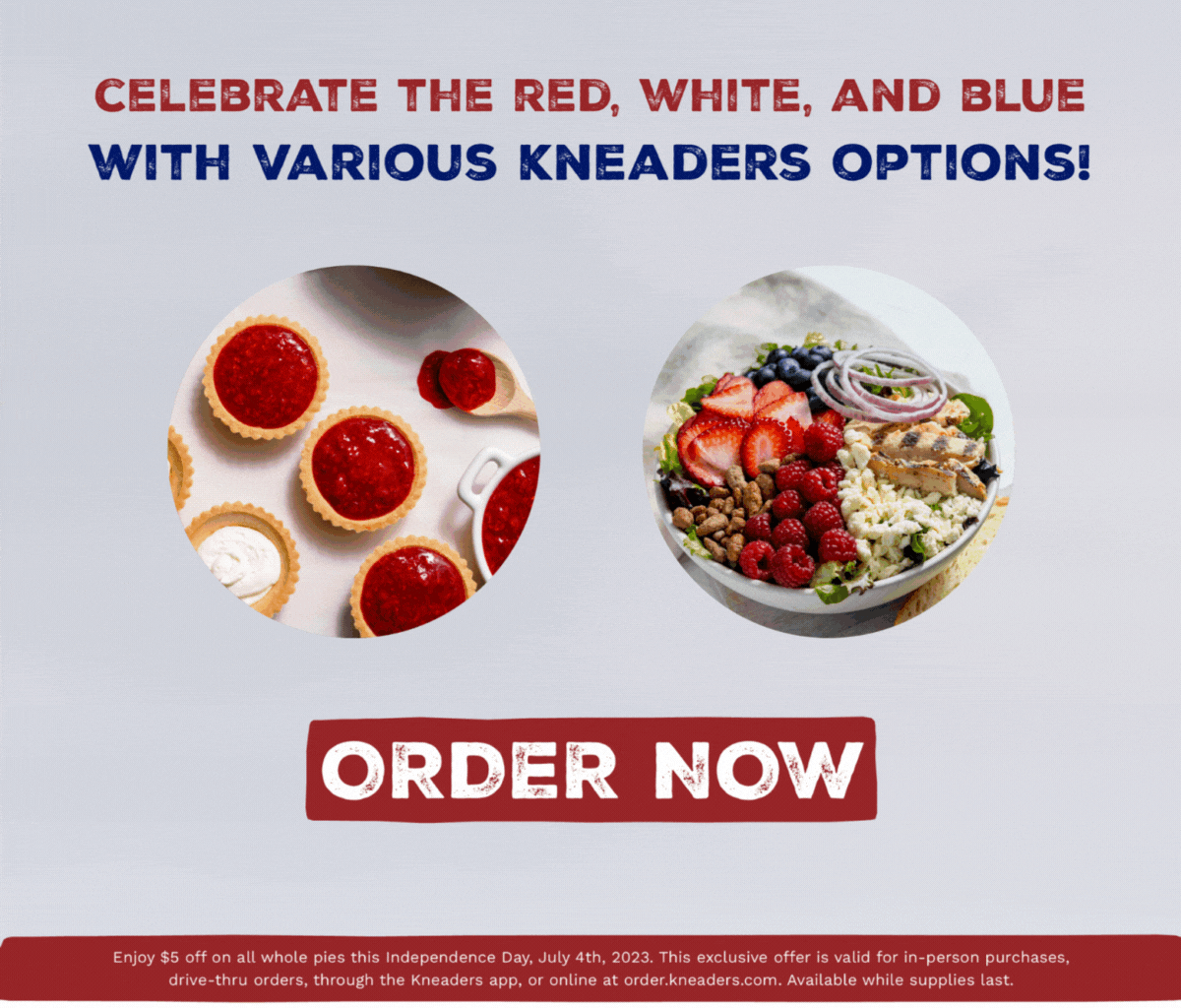 Don't Miss Out 5 Off Whole Pies on July 4th Only Kneaders Bakery & Cafe